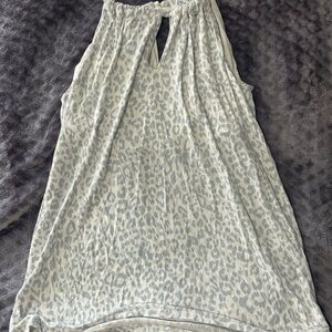 Banana Republic Cream Leopard Print Tank Top